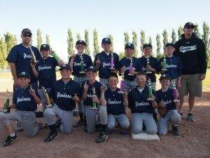 Front Row: Kaleb Rubio, Jaron Gordon, Thomas Shannon, Jordan Ekker, Rance Jensen and Matt Hanson Second Row: Coach Ty Jensen, Brax Jensen, Cade Brasher, Justin Rasmussen, Brytan Hansen, Bret Olsen, Braun Gordon and Coach Steven Gordon